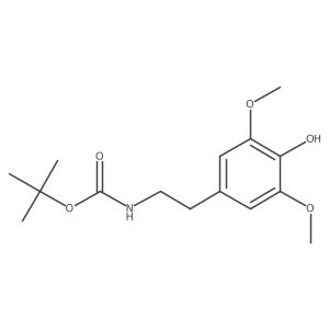 tert-butyl N-[2-(4-hydroxy-3,5-dimethoxyphenyl)ethyl]carbamate Structure