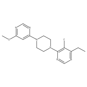 4-Ethyl-5-fluoro-6-[4-(6-methoxypyrimidin-4-yl)piperazin-1-yl]pyrimidine结构式