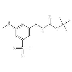 tert-butyl N-{[3-(fluorosulfonyl)-5-(methylamino)phenyl]methyl}carbamate结构式