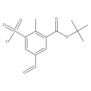 Tert-butyl 3-(chlorosulfonyl)-5-formyl-2-methylbenzoate Structure