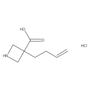 3-But-3-enylazetidine-3-carboxylic acid;hydrochloride结构式