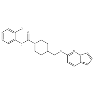 N-(2-chlorophenyl)-4-({imidazo[1,2-b]pyridazin-6-yloxy}methyl)piperidine-1-carboxamide结构式