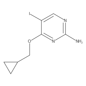 4-(cyclopropylmethoxy)-5-iodo-2-Pyrimidinamine结构式