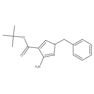 tert-butyl 3-amino-1-benzyl-1H-pyrazole-4-carboxylate结构式