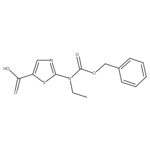 2-{[(Benzyloxy)carbonyl](ethyl)amino}-1,3-thiazole-5-carboxylic acid结构式