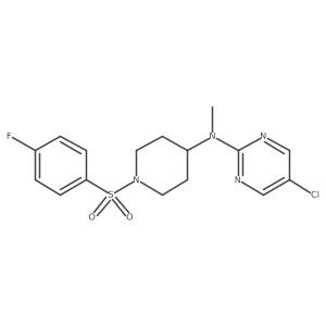 5-chloro-N-[1-(4-fluorobenzenesulfonyl)piperidin-4-yl]-N-methylpyrimidin-2-amine Structure