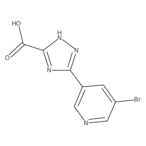5-(5-bromopyridin-3-yl)-1H-1,2,4-triazole-3-carboxylic acid结构式