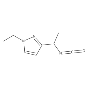 1-ethyl-3-(1-isocyanatoethyl)-1H-pyrazole Structure