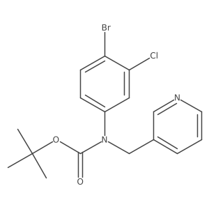 tert-butyl N-(4-bromo-3-chlorophenyl)-N-[(pyridin-3-yl)methyl]carbamate结构式