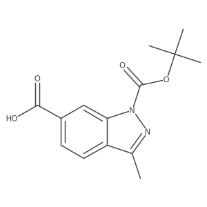 1-[(tert-butoxy)carbonyl]-3-methyl-1H-indazole-6-carboxylic acid结构式