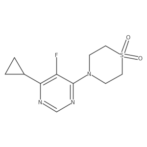 4-(6-Cyclopropyl-5-fluoropyrimidin-4-yl)-1lambda6-thiomorpholine-1,1-dione Structure