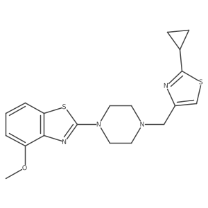 2-{4-[(2-Cyclopropyl-1,3-thiazol-4-yl)methyl]piperazin-1-yl}-4-methoxy-1,3-benzothiazole Structure