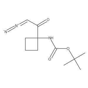 tert-butyl N-[1-(2-diazoacetyl)cyclobutyl]carbamate结构式