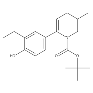 tert-Butyl 6-(3-ethyl-4-hydroxyphenyl)-3-methyl-3,4-dihydropyridine-1(2H)-carboxylate结构式
