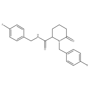 N,1-bis[(4-fluorophenyl)methyl]-6-oxopiperidine-2-carboxamide结构式