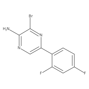 3-Bromo-5-(2,4-difluorophenyl)pyrazin-2-amine Structure