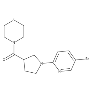 4-[1-(5-Bromopyridin-2-yl)pyrrolidine-3-carbonyl]thiomorpholine结构式