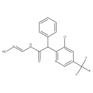 2-[3-chloro-5-(trifluoromethyl)-2-pyridinyl]-N-[(hydroxyimino)methyl]-2-phenylacetamide Structure