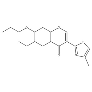6-Ethyl-3-(4-methyl-1,3-thiazol-2-yl)-7-propoxy-4a,5,6,7,8,8a-hexahydrochromen-4-one Structure