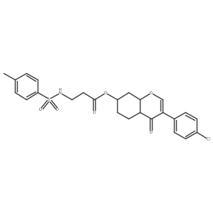 [3-(4-Chlorophenyl)-4-oxo-4a,5,6,7,8,8a-hexahydrochromen-7-yl] 3-[(4-methylphenyl)sulfonylamino]propanoate结构式