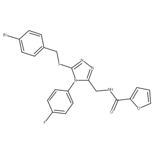 N-((5-((4-bromobenzyl)thio)-4-(4-fluorophenyl)-4H-1,2,4-triazol-3-yl)methyl)furan-2-carboxamide Structure