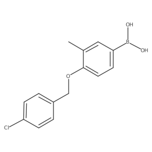 {4-[(4-Chlorophenyl)methoxy]-3-methylphenyl}boronic acid Structure
