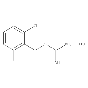 {[(2-Chloro-6-fluorophenyl)methyl]sulfanyl}methanimidamide hydrochloride结构式