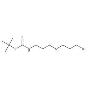 tert-butyl N-[2-(3-aminopropyldisulfanyl)ethyl]carbamate结构式
