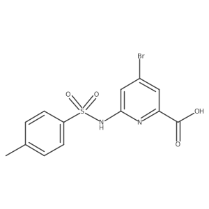 4-Bromo-6-[[(4-methylphenyl)sulfonyl]amino]-2-pyridinecarboxylic acid结构式