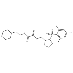 N1-((3-(mesitylsulfonyl)oxazolidin-2-yl)methyl)-N2-(2-morpholinoethyl)oxalamide Structure