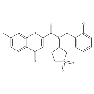 N-(2-chlorobenzyl)-N-(1,1-dioxidotetrahydrothiophen-3-yl)-7-methyl-4-oxo-4H-chromene-2-carboxamide Structure
