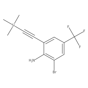 2-Bromo-4-trifluoromethyl-6-trimethylsilanylethynyl-phenylamine Structure