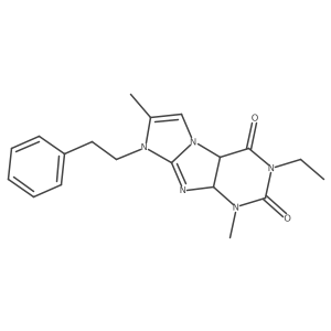 2-Ethyl-4,7-dimethyl-6-(2-phenylethyl)-4a,9a-dihydropurino[7,8-a]imidazole-1,3-dione结构式