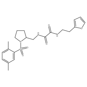 N1-((1-((2,5-dimethylphenyl)sulfonyl)pyrrolidin-2-yl)methyl)-N2-(2-(furan-2-yl)ethyl)oxalamide Structure
