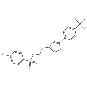 4-bromo-N-(2-(2-(4-(trifluoromethyl)phenyl)thiazol-4-yl)ethyl)benzenesulfonamide Structure