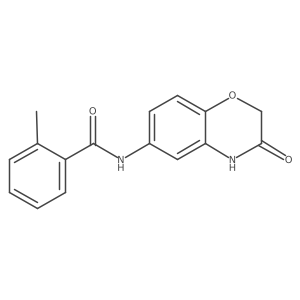 2-methyl-N-(3-oxo-3,4-dihydro-2H-1,4-benzoxazin-6-yl)benzamide结构式
