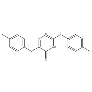 6-(4-methylbenzyl)-3-(p-tolylamino)-1,2,4-triazin-5(4H)-one Structure