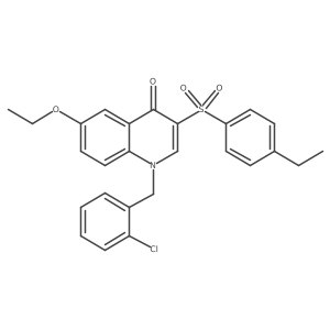 1-(2-chlorobenzyl)-6-ethoxy-3-((4-ethylphenyl)sulfonyl)quinolin-4(1H)-one结构式