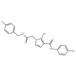 5-amino-N-(4-bromophenyl)-1-{2-[(4-methylbenzyl)amino]-2-oxoethyl}-1H-1,2,3-triazole-4-carboxamide Structure
