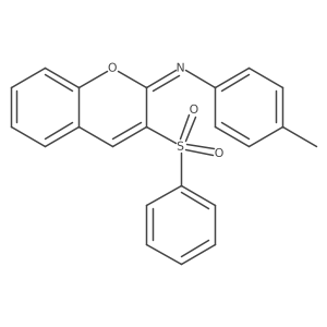 (Z)-4-methyl-N-(3-(phenylsulfonyl)-2H-chromen-2-ylidene)aniline Structure