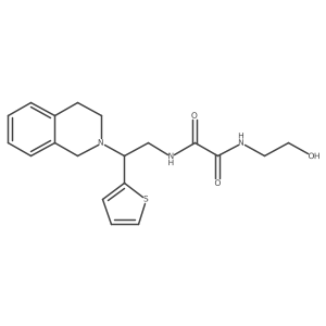 N1-(2-(3,4-dihydroisoquinolin-2(1H)-yl)-2-(thiophen-2-yl)ethyl)-N2-(2-hydroxyethyl)oxalamide Structure