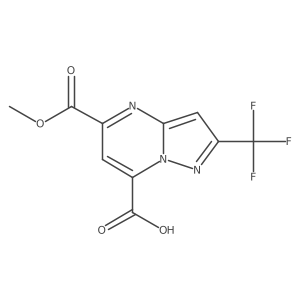 5-(Methoxycarbonyl)-2-(trifluoromethyl)pyrazolo[1,5-a]pyrimidine-7-carboxylic acid结构式