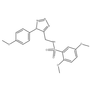 2,5-dimethoxy-N-((1-(4-methoxyphenyl)-1H-tetrazol-5-yl)methyl)benzenesulfonamide结构式