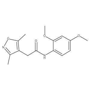 N-(2,4-dimethoxyphenyl)-2-(3,5-dimethyl-1,2-oxazol-4-yl)acetamide结构式