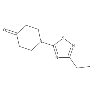 1-(3-Ethyl-1,2,4-thiadiazol-5-yl)piperidin-4-one结构式