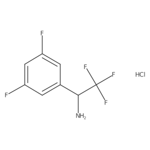(S)-1-(3,5-Difluorophenyl)-2,2,2-trifluoroethanamine hcl结构式
