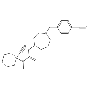 N-(1-cyanocyclohexyl)-2-{4-[(4-cyanophenyl)methyl]-1,4-diazepan-1-yl}-N-methylacetamide Structure