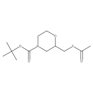 tert-Butyl 2-[(acetylsulfanyl)methyl]morpholine-4-carboxylate结构式