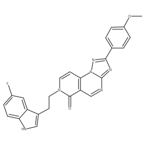 7-[2-(5-fluoro-1H-indol-3-yl)ethyl]-2-(4-methoxyphenyl)pyrido[3,4-e][1,2,4]triazolo[1,5-a]pyrimidin-6(7H)-one结构式
