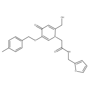 N-(furan-2-ylmethyl)-2-(2-(hydroxymethyl)-5-((4-methylbenzyl)oxy)-4-oxopyridin-1(4H)-yl)acetamide结构式